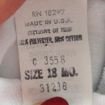 C.I. Castro & Company Vintage 80s Blue Gingham Tulips Applique Dress Size 18 mos