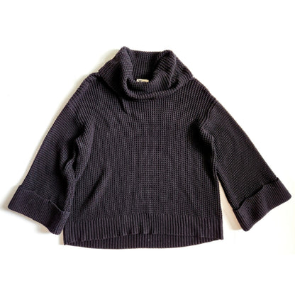 Show Me Your Mumu Hicks Sweater Black Knit Bell Sleeves Turtleneck | Women's Size M