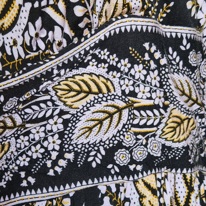 Anthropologie Maeve Women's Giulietta Boho Maxi Dress – Black Floral Size LP