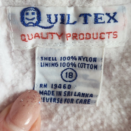 Quiltex Vintage 1970s Infant Red Nylon Windbreaker Hooded Jacket Size 18 months