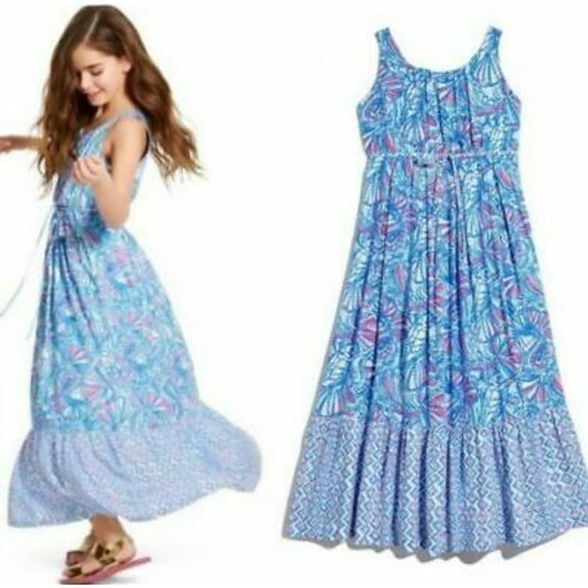 Lilly Pulitzer x Target Girls My Fans Maxi Dress 20th Anniversary Size XS