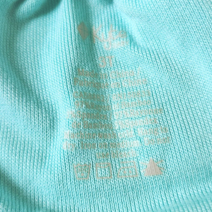 Kyte Baby Bamboo Jersey Adjustable Overall Romper Pants in Turquoise Size 3T