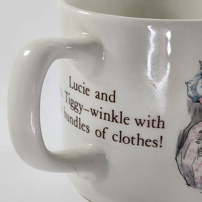Vintage 1990s Wedgwood Beatrix Potter Peter Rabbit Plate & Mrs. Tiggy-Winkle Mug