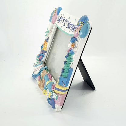 Vintage Papel Giftware 1990s 3D Pastels Baby’s 1st Birthday 4x6 Picture Frame