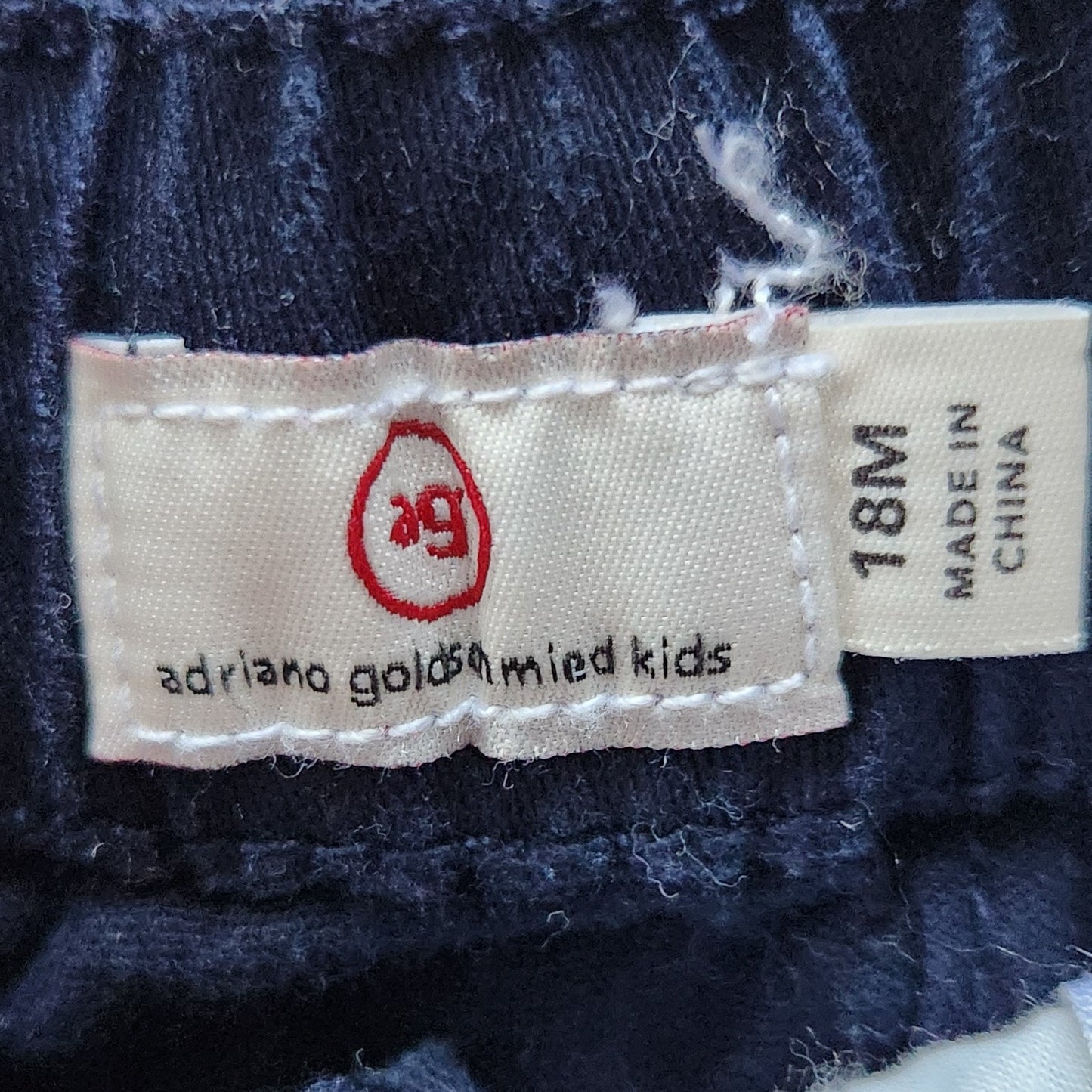 Adriano Goldsmied Kids Preppy Navy Blue Chino Shorts Size 18 Months