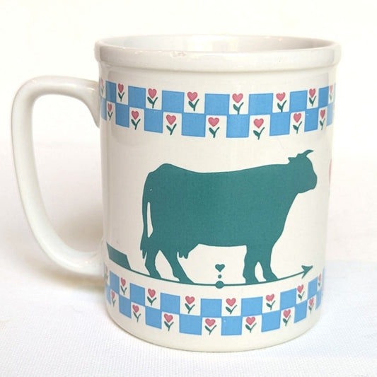 Vintage 1987 Weathervane TMC Group "Just the Thing" Cottagecore Ceramic Cow Mug