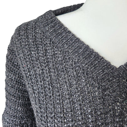 Madewell Pleat-Sleeve Pullover Sweater Ashland Slate | Italian Yarn Silk Blend Textured Knit | Women's Size XXS