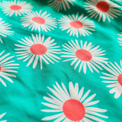 Hanna Andersson Mixie Rashguard White Daisy On Minty Green Size 10 | 140 cm