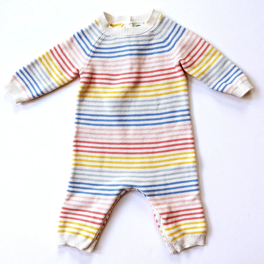 Little Me	Rainbow Striped Cotton Sweater Long Sleeve Bodysuit Size 6 months	EUC