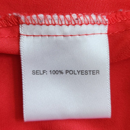 Rose & Olive Women's Orange Sleeveless Keyhole Lightweight Blouse Size L