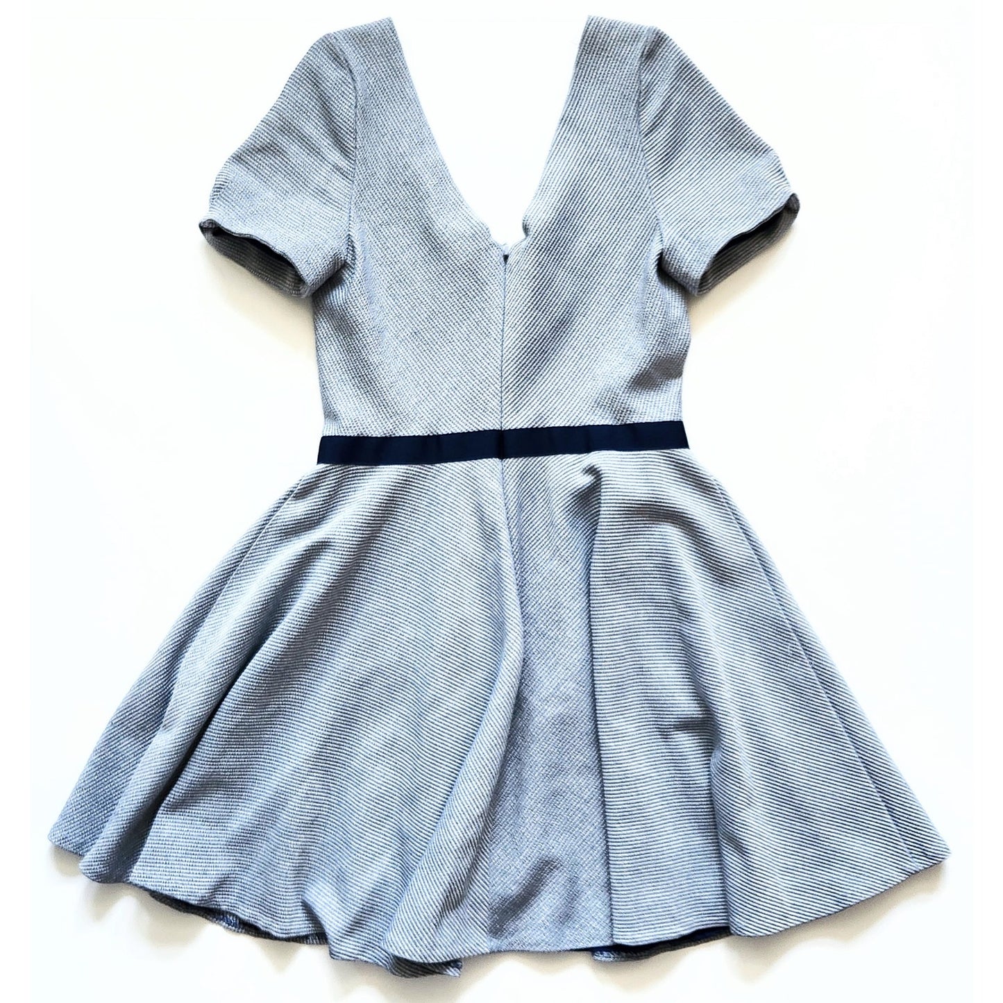 Z Spoke Zac Posen Lord & Taylor Blue & White Striped Dress Size 4