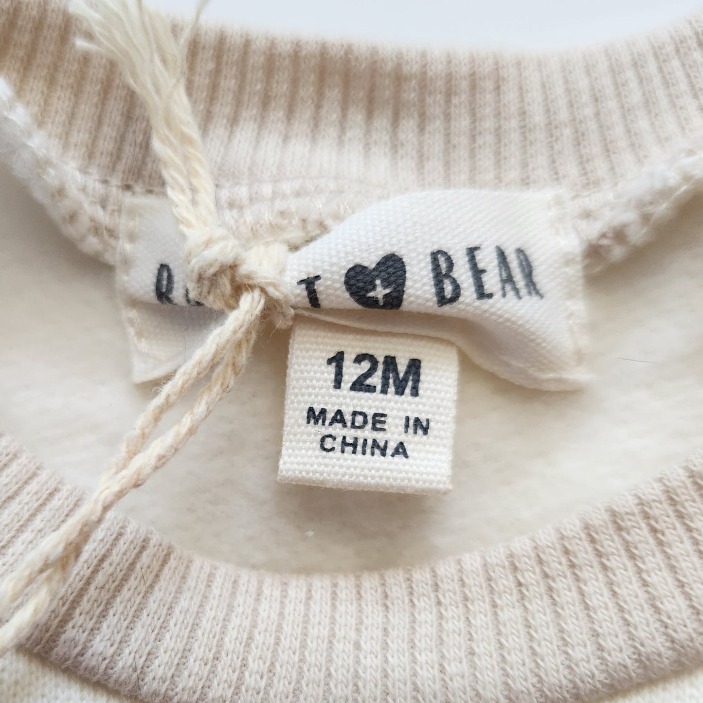 Rabbit + Bear Organic Cotton Snowman Embroidery Sweatshirt NWT Size 12 months