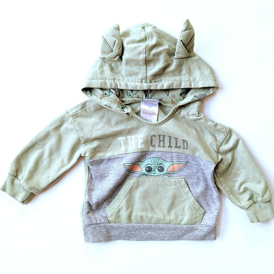 Star Wars Baby Yoda French Terry Pullover Hoodie Grogu The Child Size 12 months