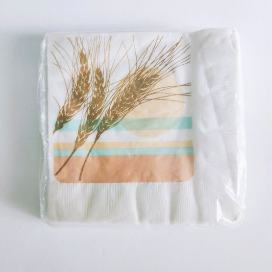 Current Vintage 1983 24 2-Ply Wheat Sunset Facial Paper Napkins	Unsealed