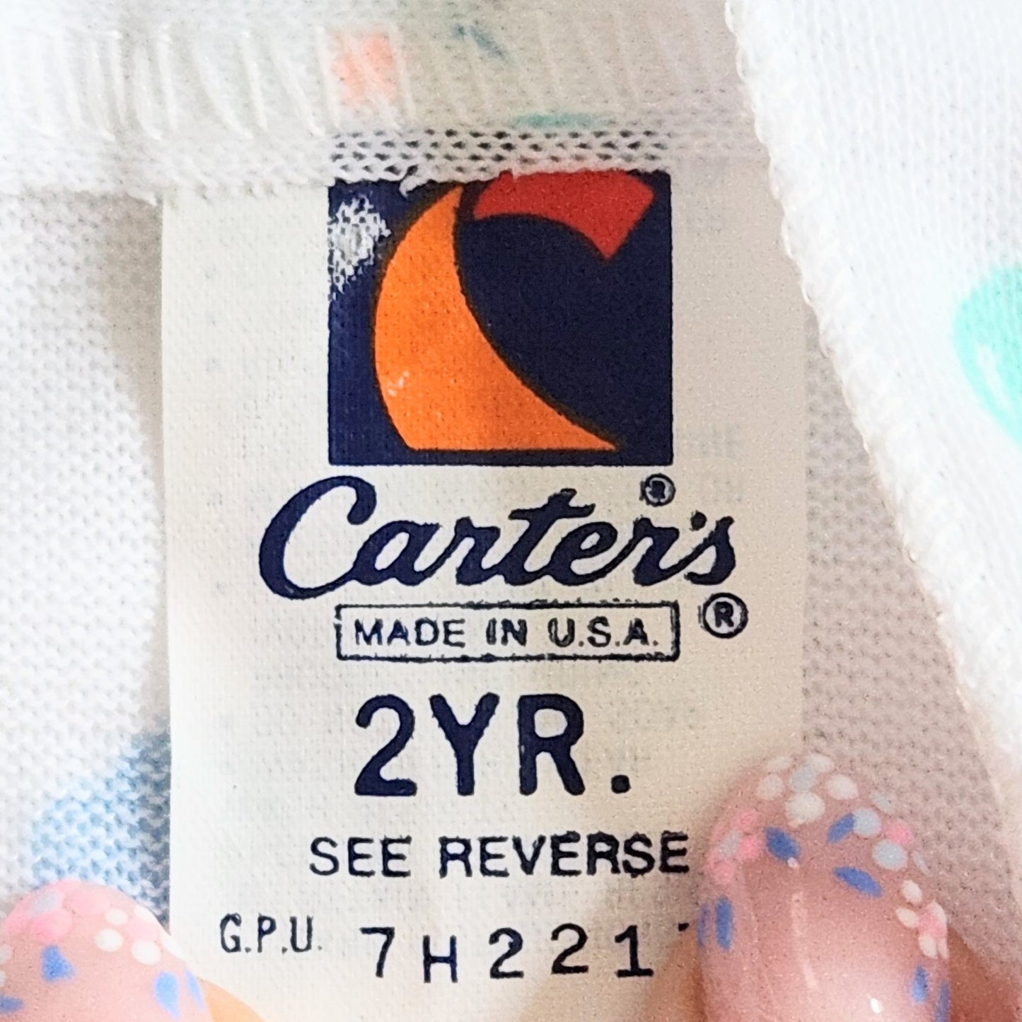 Carter's Toddler Vintage 80s Pajamas Long Sleeve Footies Pastel Ice Cream Cones Size 2T