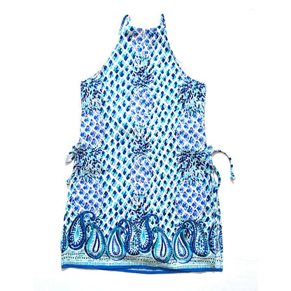 Lilly Pulitzer Women's Pearl Shift Romper Dress Blue White Pineapple Print Size 00