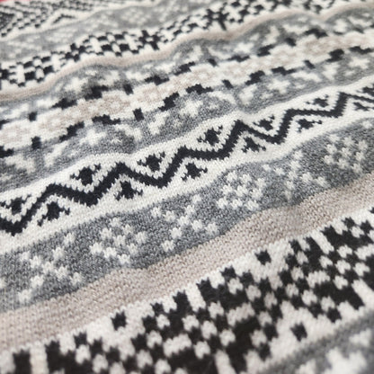Hanna Andersson Snow & Tell Fair Isle Sweater Dress Grey Multi Size 5 | 110 cm