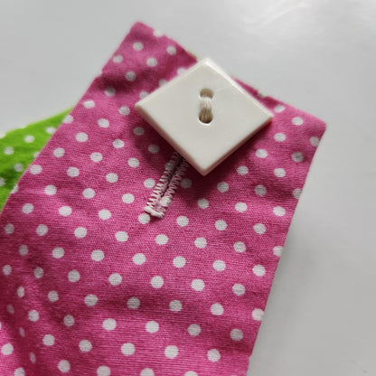Beaux et Belles New Orleans 2-piece Pink & Green Polka Dot Flip Flops Set Size 6