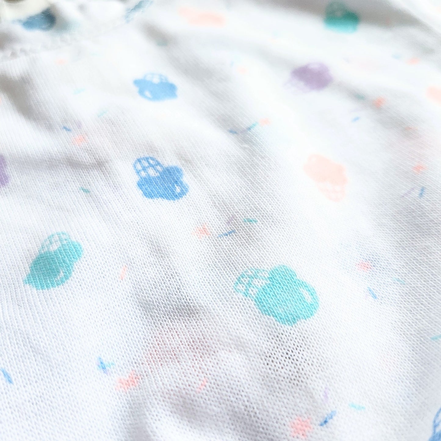 Carter's Toddler Vintage 80s Pajamas Long Sleeve Footies Pastel Ice Cream Cones Size 2T