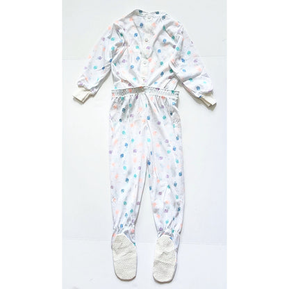 Carter's Toddler Vintage 80s Pajamas Long Sleeve Footies Pastel Ice Cream Cones Size 2T